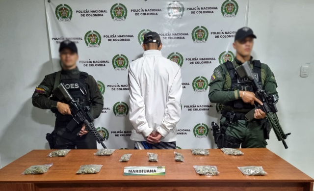 Capturado con marihuana 