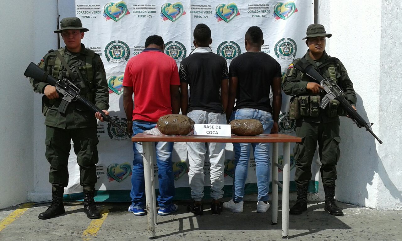 Capturados por el delito de tráfico de estupefacientes