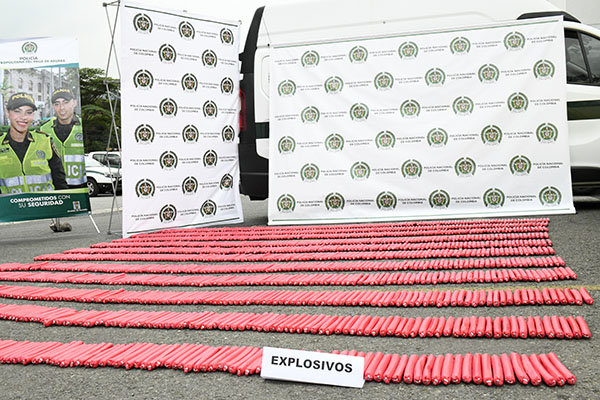  Gran cantidad de explosivos fueron incautados por las autoridades