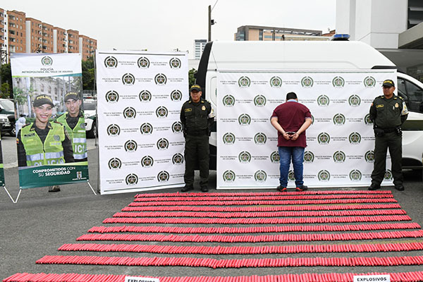  Gran cantidad de explosivos fueron incautados por las autoridades