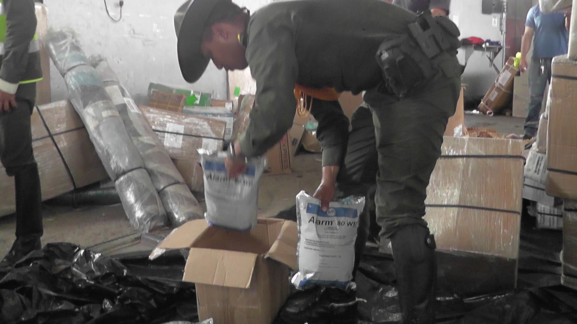 Los elementos estaban “camuflados en empaques de productos agrícolas y químicos para piscinas