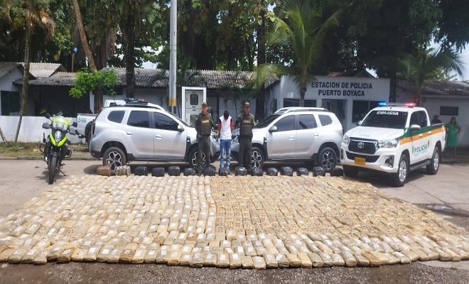 Capturado e incautación de marihuana 