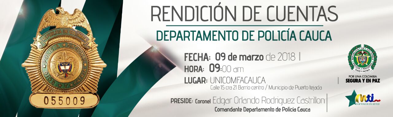 Invitación a la Rendición de Cuentas del Departamento del Cauca
