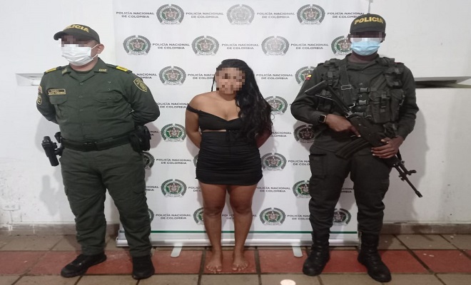 La capturamos en flagrancia por el delito de lesiones personales