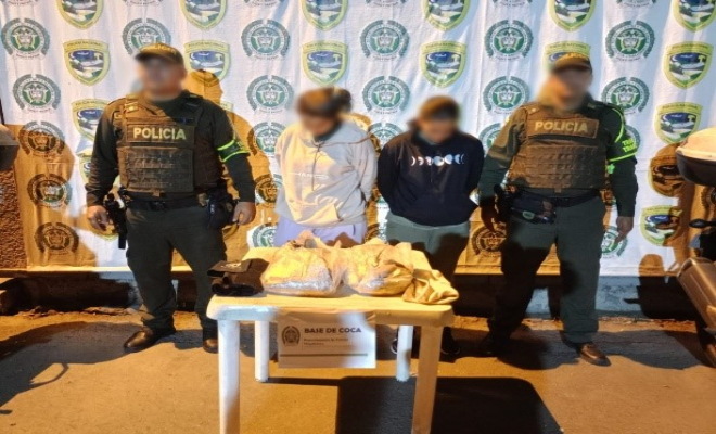 Les hallaron 4.500 gramos de base de coca