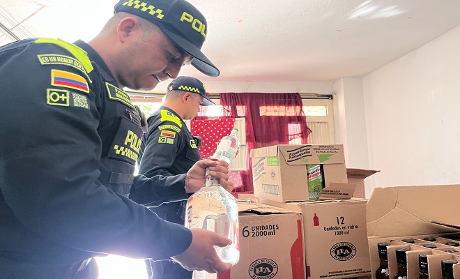 Recuperación de un camión que transportaba licor 