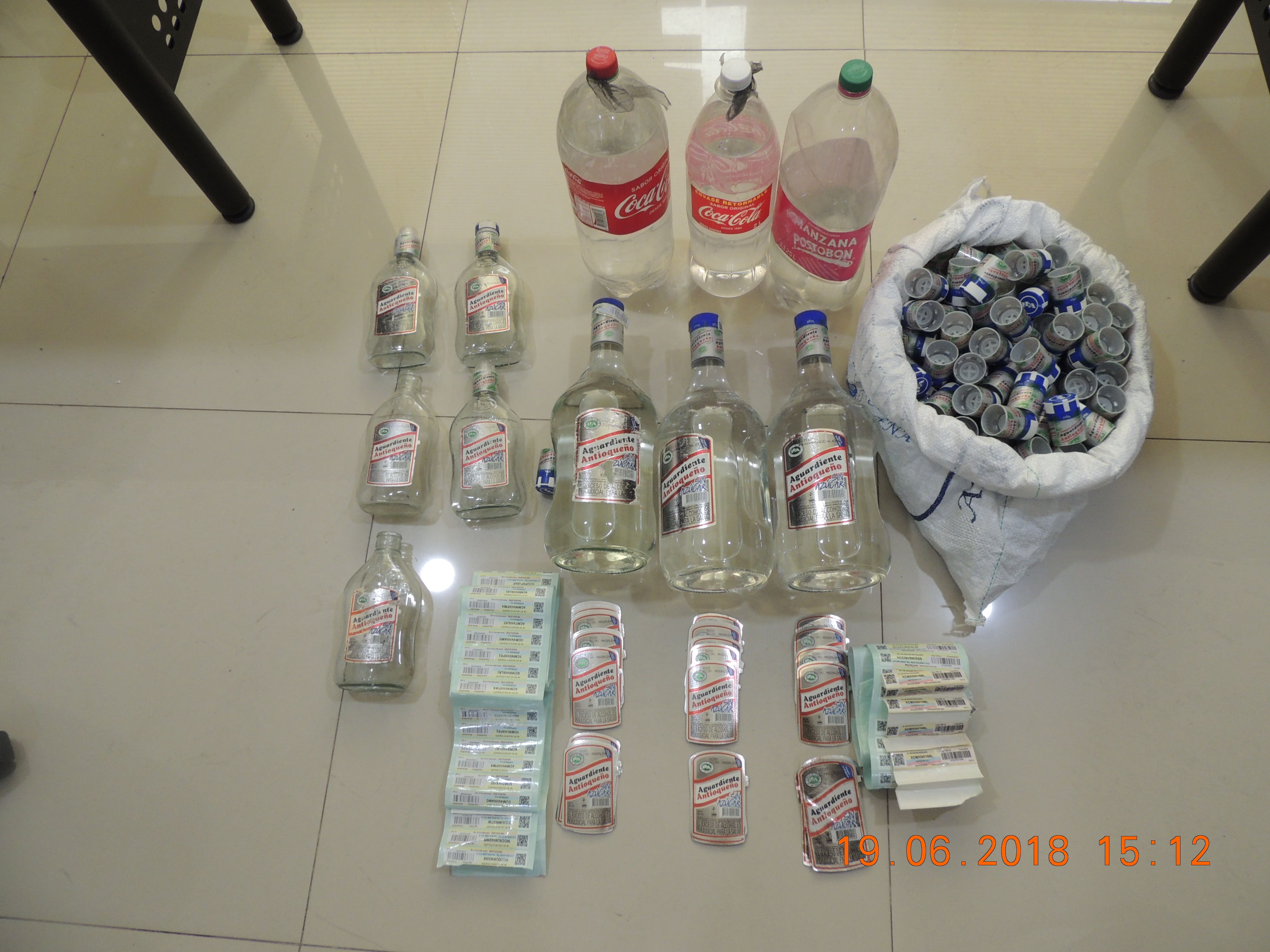 licor adulterado-botellas y etiquetas incautadas-fundacion-allanamientos-gaula-sijin-magdalena-los caballeros-chimila II