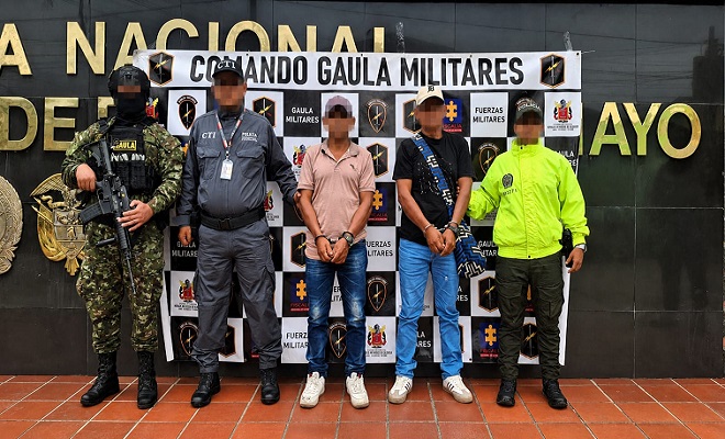 Policía, GAULA Militar y CTI presentan a dos hombres capturados por delitos sexuales contra menores de edad