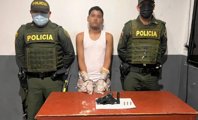 Capturado con arma de fuego