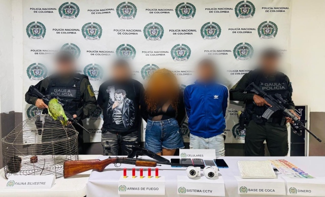  Dos policías y tres capturados del Clan del Golfo