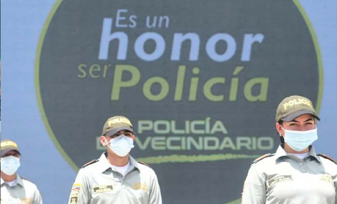 policía del vecindario en formación