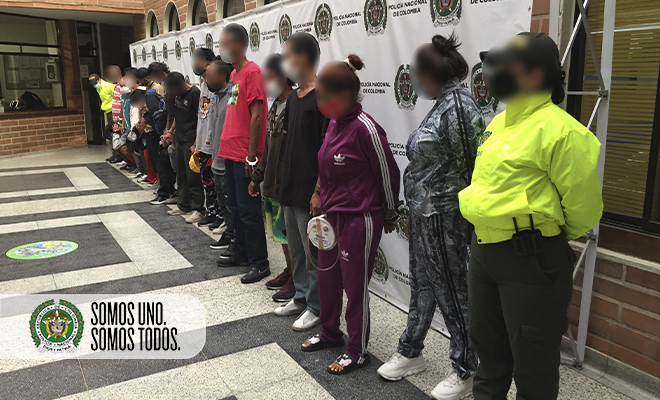 presentación de capturados por estupefacientes