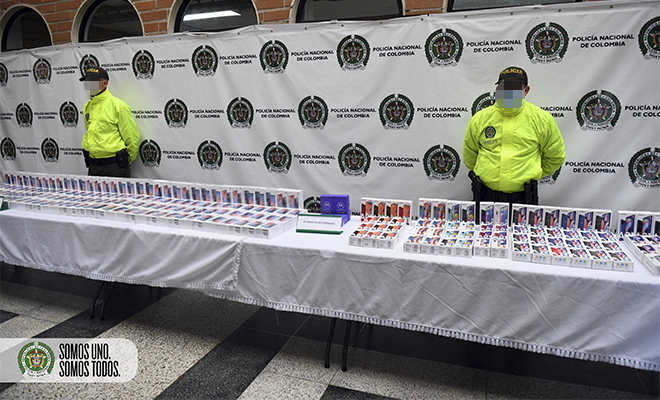 presentación de celulares recuperados