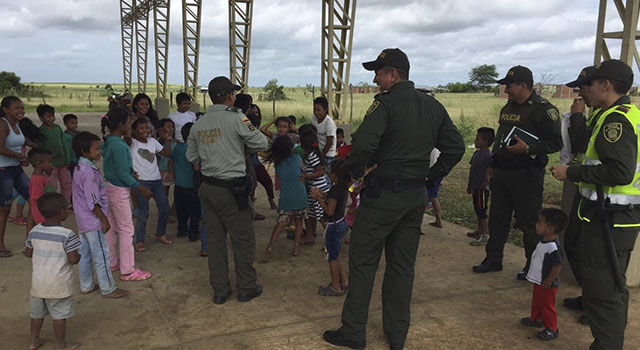 La Policía Nacional-vela por la protección-de las comunidades indígenas-del Meta
