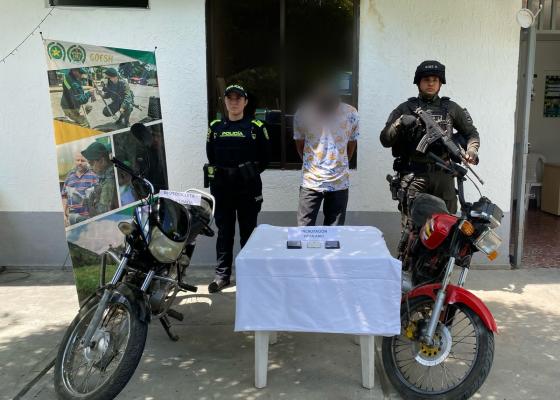 La policía en el Valle del Cauca logra la recuperación de una motocicleta en contados minutos