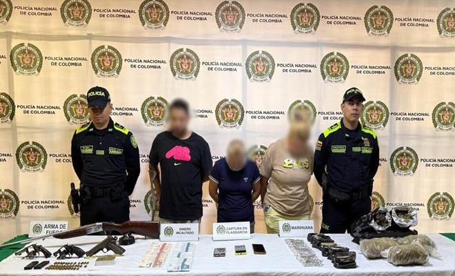 Armas, estupefacientes, prendas falsificadas y capturas por homicidio, abuso sexual y hurto hacen parte de los resultados operativos.