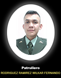 Fotograf&iacute;a del Se&ntilde;or Pt. Rodr&iacute;guez Ram&iacute;rez Wilkar Fernando quien falleci&oacute; en cumplimiento de su deber.