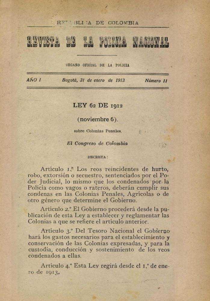 Portada de la Revista de la Polic&iacute;a