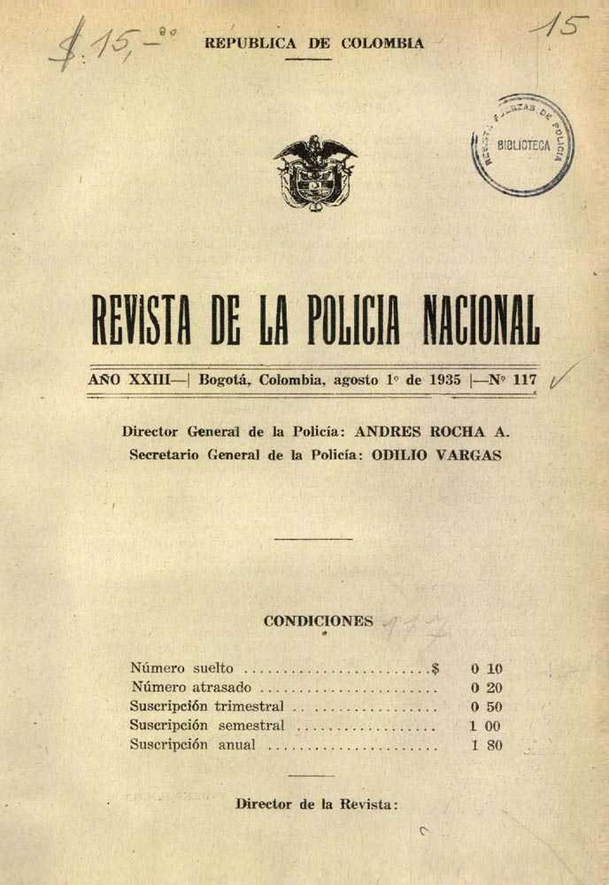 Portada de la Revista de la Polic&iacute;a