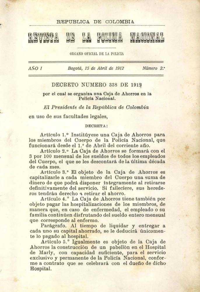 Portada de la Revista de la Polic&iacute;a