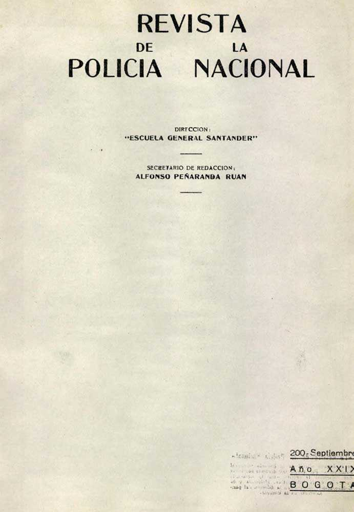 Portada de la Revista de la Polic&iacute;a