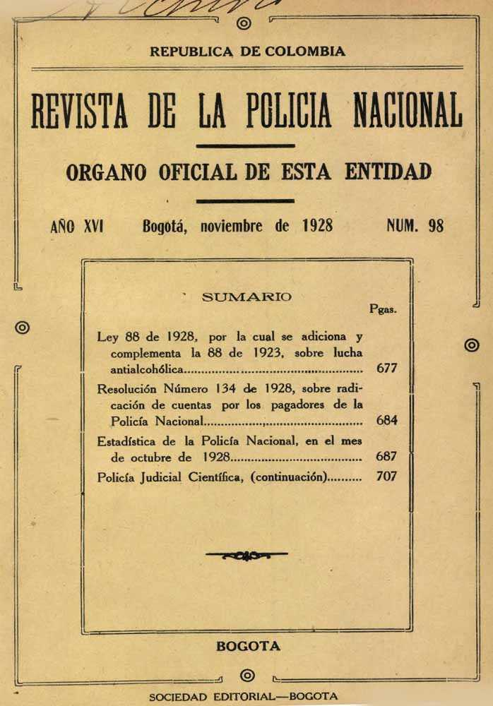 Portada de la Revista de la Polic&iacute;a