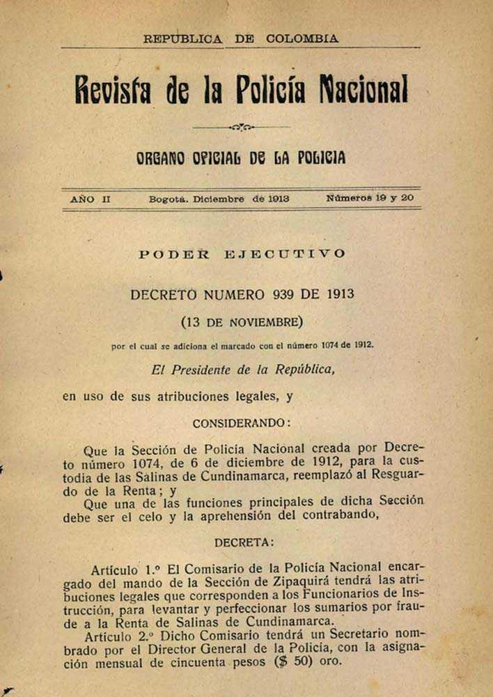 Portada de la Revista de la Polic&iacute;a