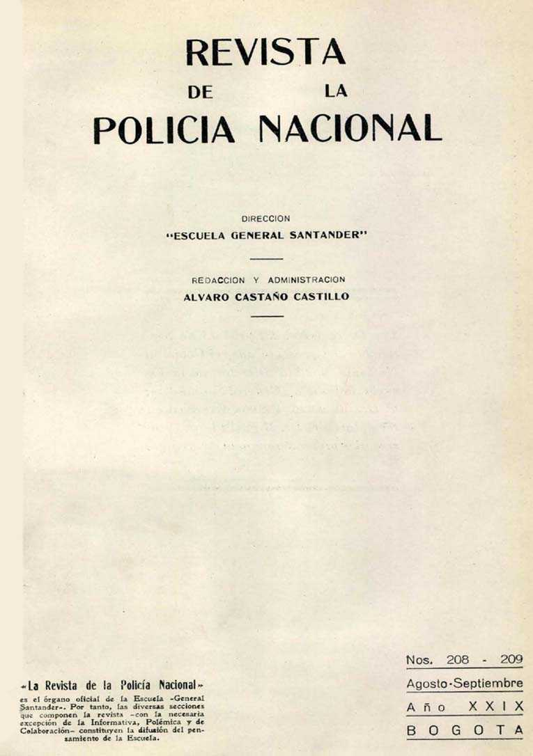 Portada de la Revista de la Polic&iacute;a