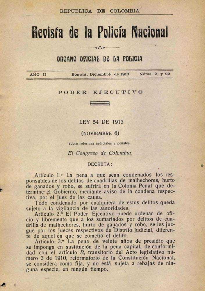 Portada de la Revista de la Polic&iacute;a