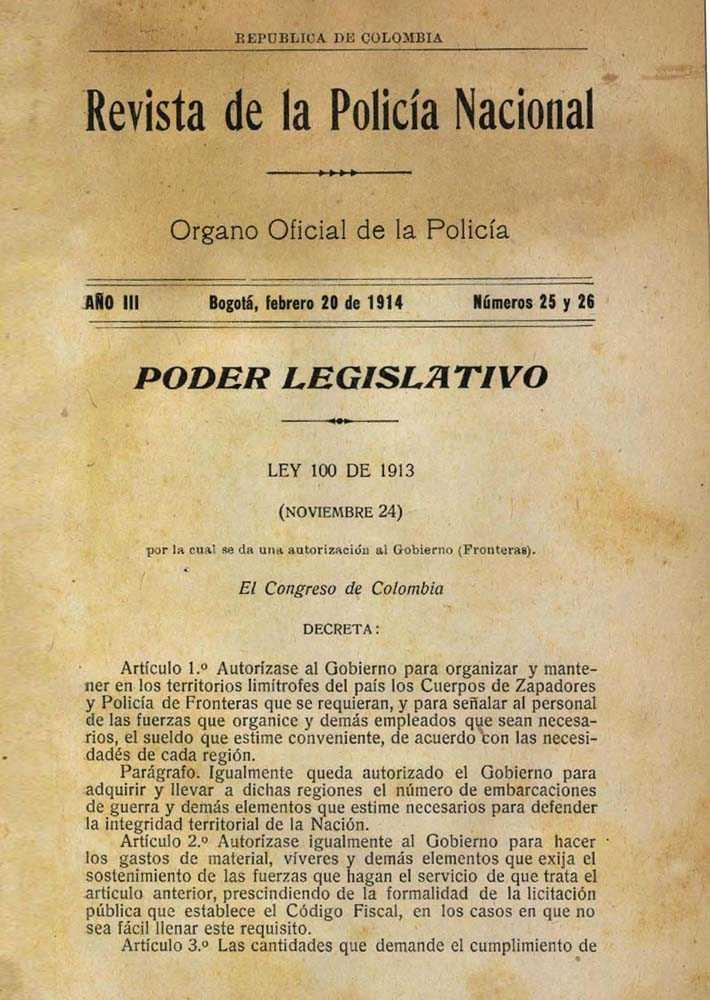 Portada de la Revista de la Polic&iacute;a