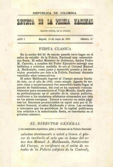 Portada de la Revista de la Policía